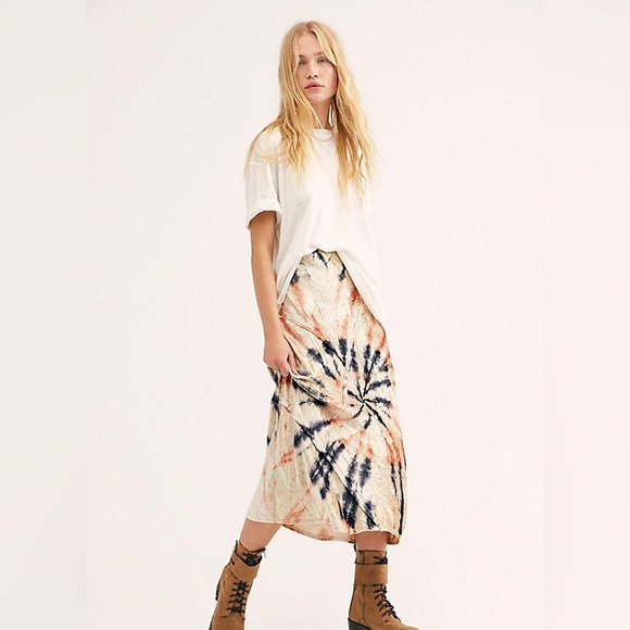New | Free People Serious Swagger Festival Midi Tie Dye Skirt | XS - Picture 6 of 6